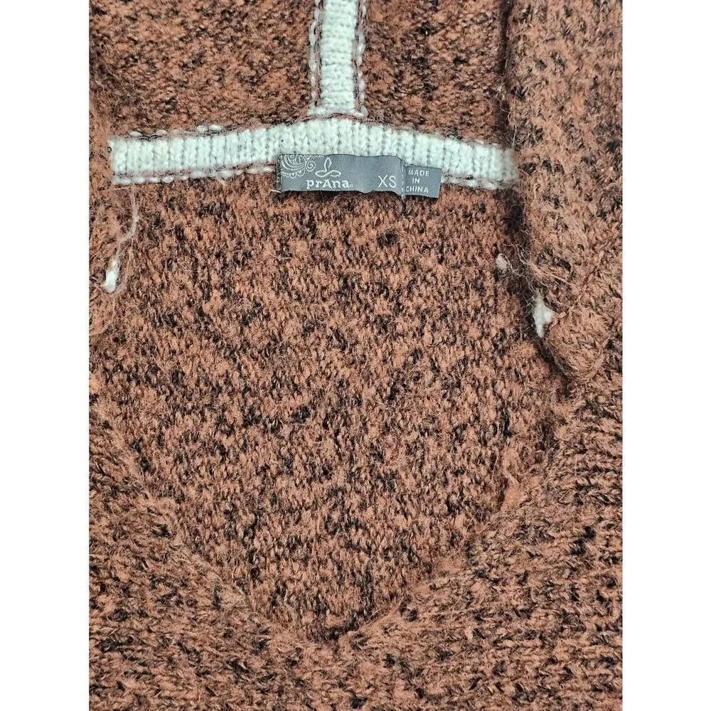 Prana XS Shine On Hoodie Brown Chai